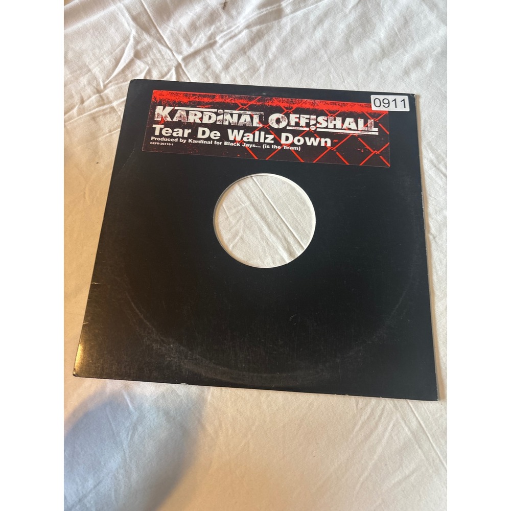 Kardinal Offishall Vinyl 12" Black Good Tear De Wallz Down Promo GEFR261181